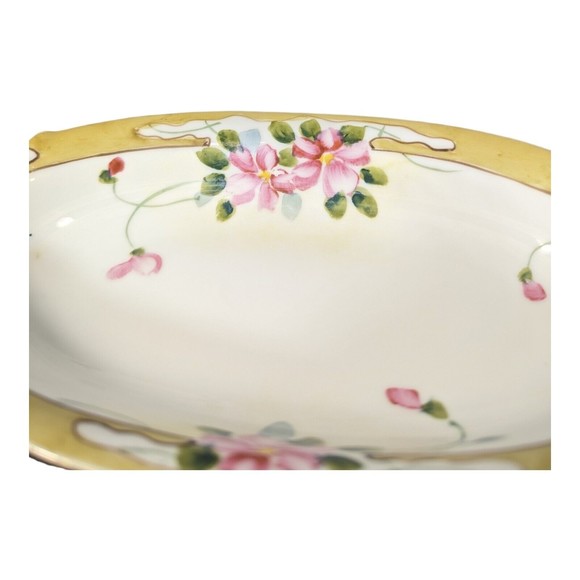 Antique NIPPON Noritake porcelain oblong relish  serving dish with raised relief - Picture 5 of 11